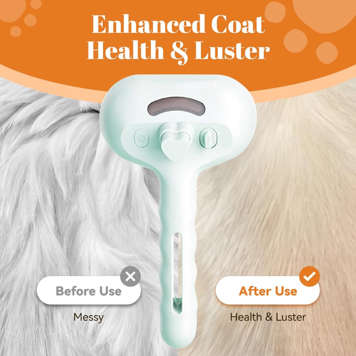 Cat Steam Brush - Dog Steam Brush - 3 in 1 Pet Spray Shedding Comb for Cats and Dogs - Dog Steam Brush - Pet Grooming Brush with Spray - Cat Steam — image 6