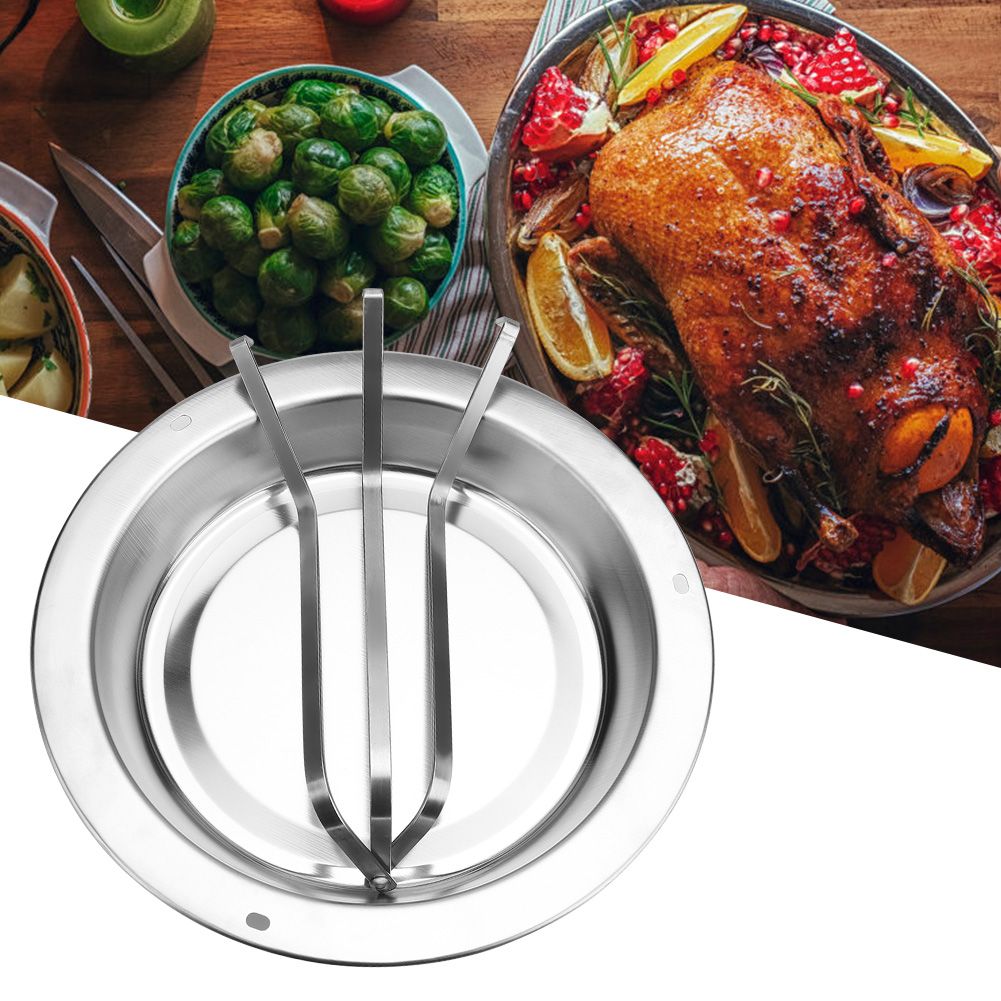 1Pc Stainless Steel Upright Roast Chicken Holder Roaster Rack Barbecue Grilling BBQ Tools — image 4
