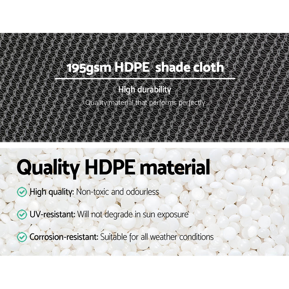Instahut 90% Shade Cloth 3.66x30m Shadecloth Wide Heavy Duty White โ image 5