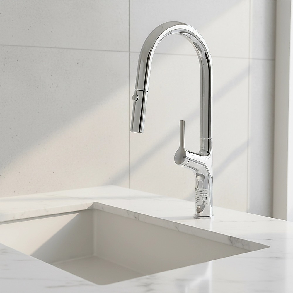 Kitchen Laundry Bathroom Basin Sink Pull Out Mixer Tap Faucet in Chrome โ image 2