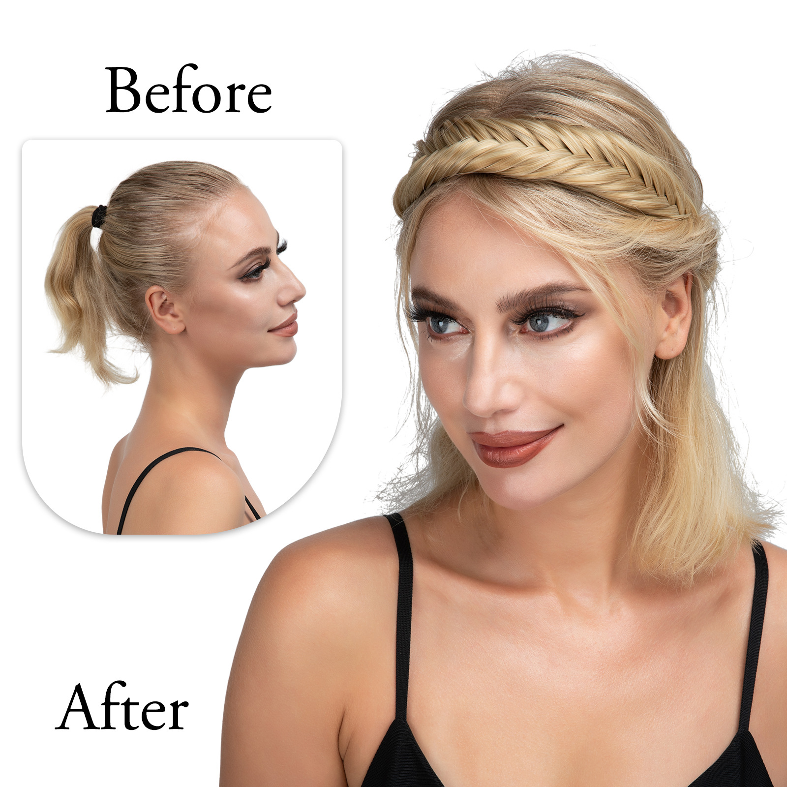 1pc Synthetic Braiding Hair with Adjustable Belt Braided Bohemian Style Women Hairstyle 10 Athree strand braid — image 5