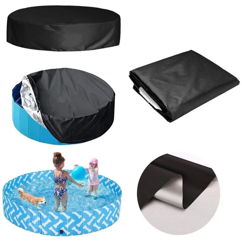 Round Waterproof Swimming Pool Spa Protective Cover, 162 x 30 cm — image 4