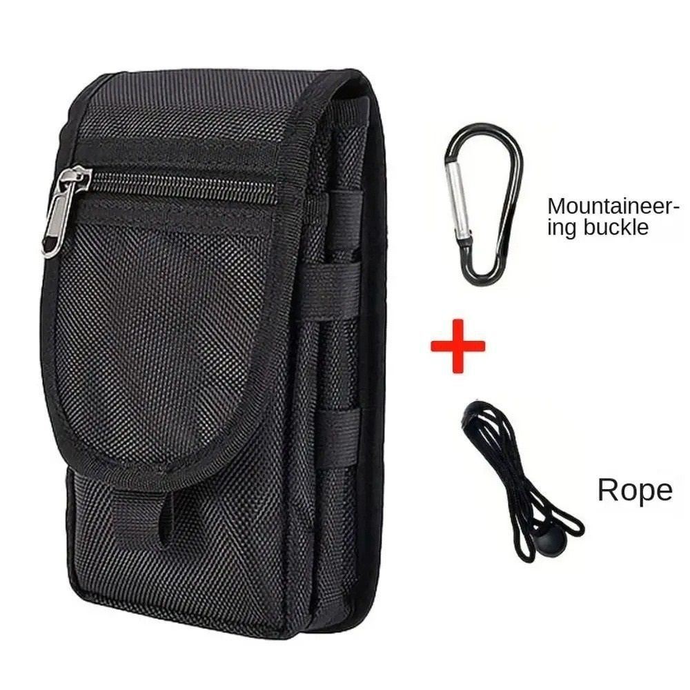 2pcs Dual Phone Holster with Belt Clip,Large Belt Smartphone Pouch for Men,Multi-Function Compatibility Mobilephone Case for Daily Use(black)