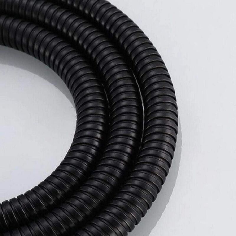Black Stainless Steel Shower Hose Handheld Shower Head Fittings Hoses Bathroom Accessories Rubber Hose Flexible Plumbing Hose, 1.5M — image 4