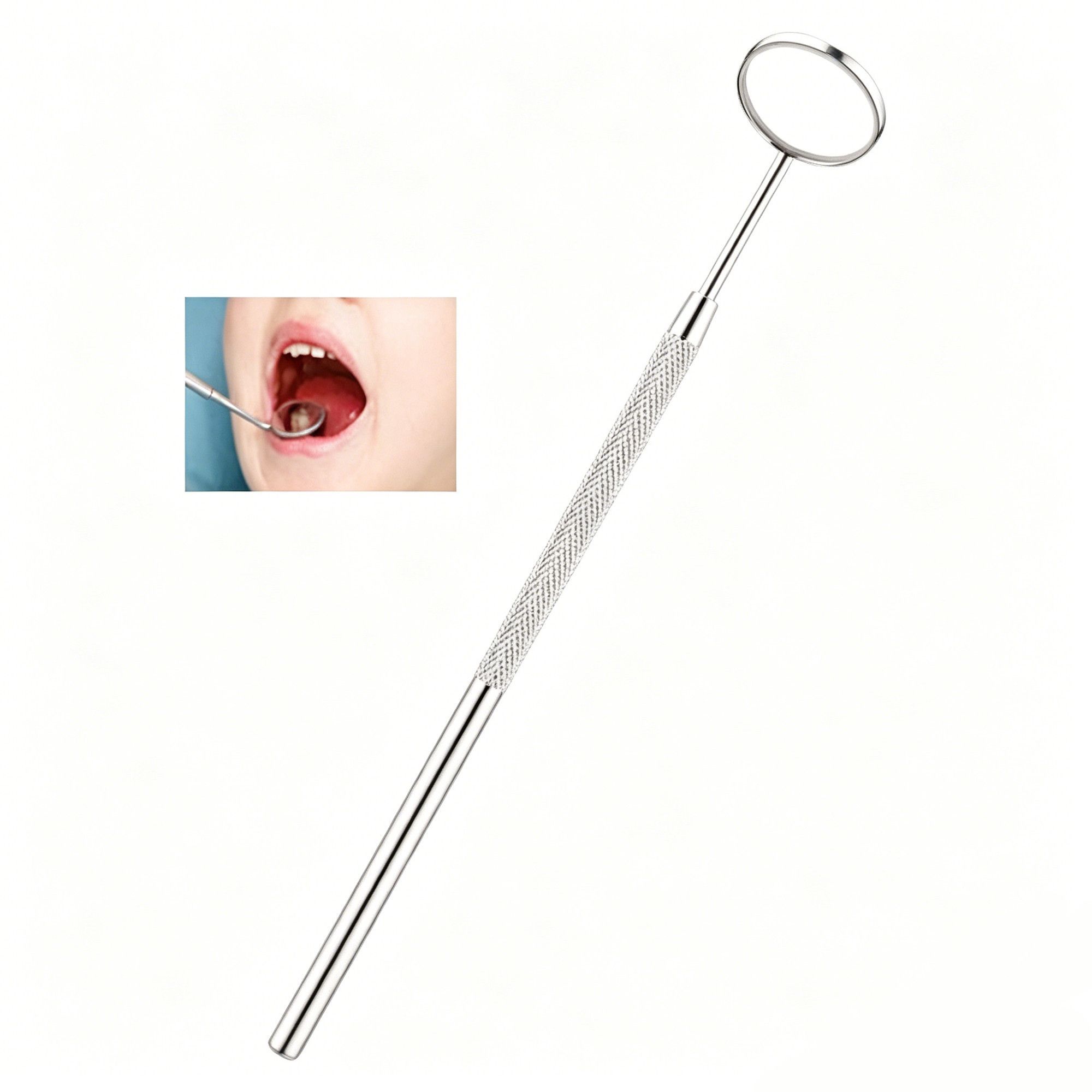5pcs Stainless Steel Dental Tools Kit Mouth Mirror Tweezer Scaler Probe — image 2
