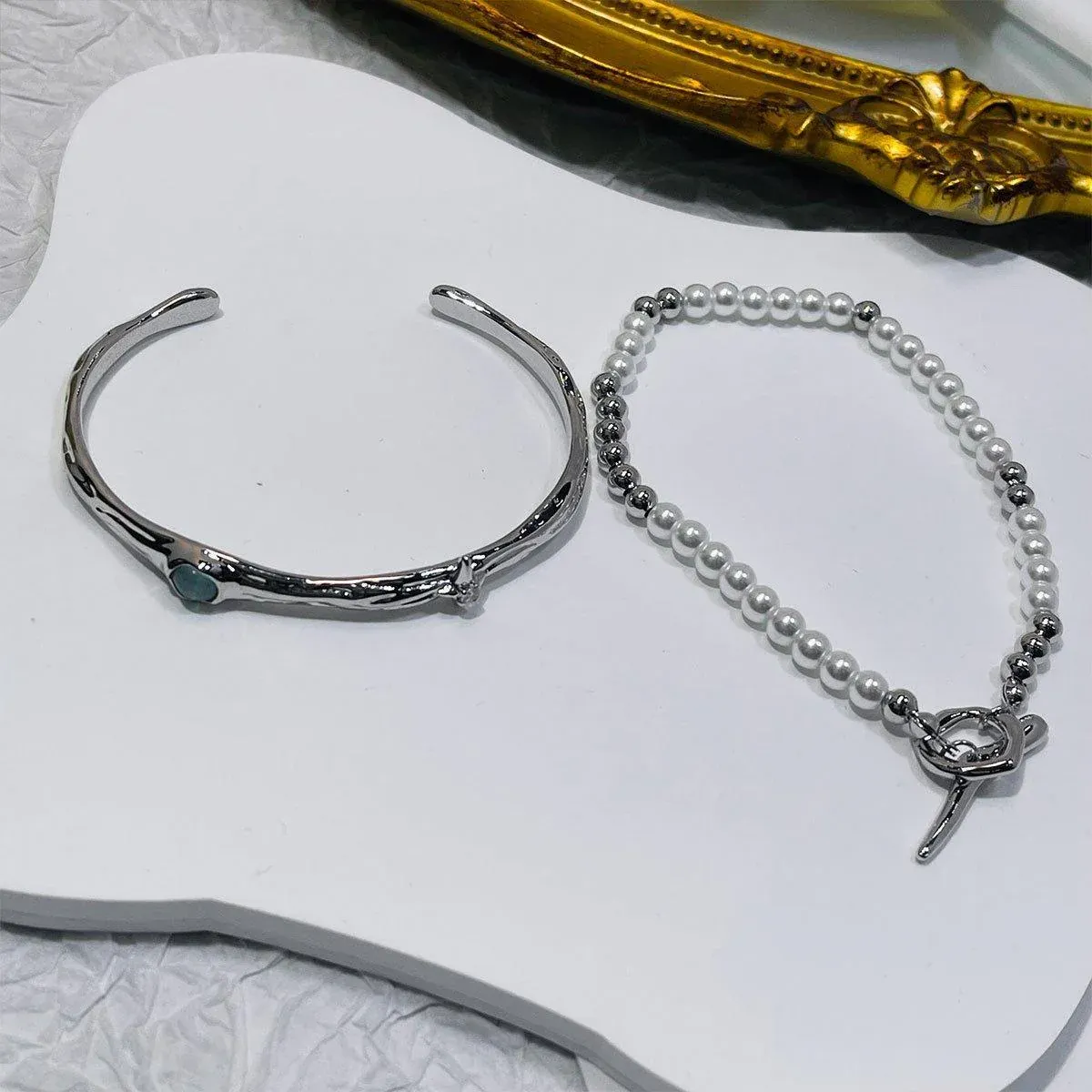 2PCS Luxury OT Buckle Bracelet Set Fashion Jewelry Women High-grade Design โ image 6