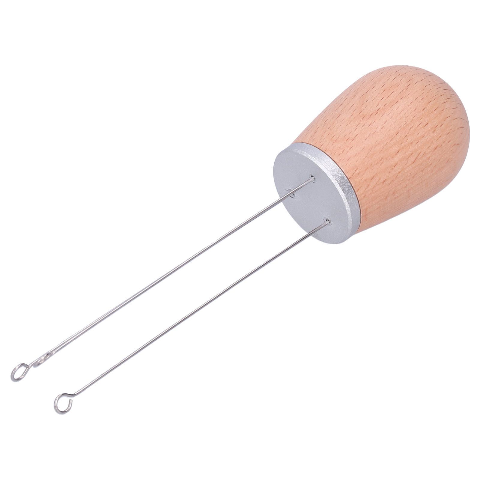 Needle Type Coffee Powder Distributor Wood Handle Coffee Stirrer Distribution Tool(Silver Cover Beech ) β image 3