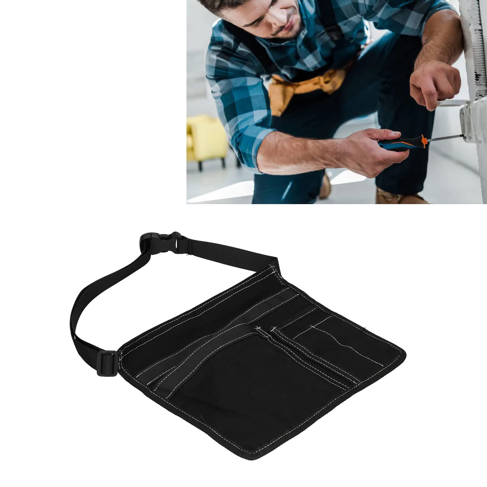 Electrician Tools Belt Storage Bag Waterproof Screwdriver Holster Work Waist Bag Working Belt Tool Holder Drill Organizer Pouch โ image 3