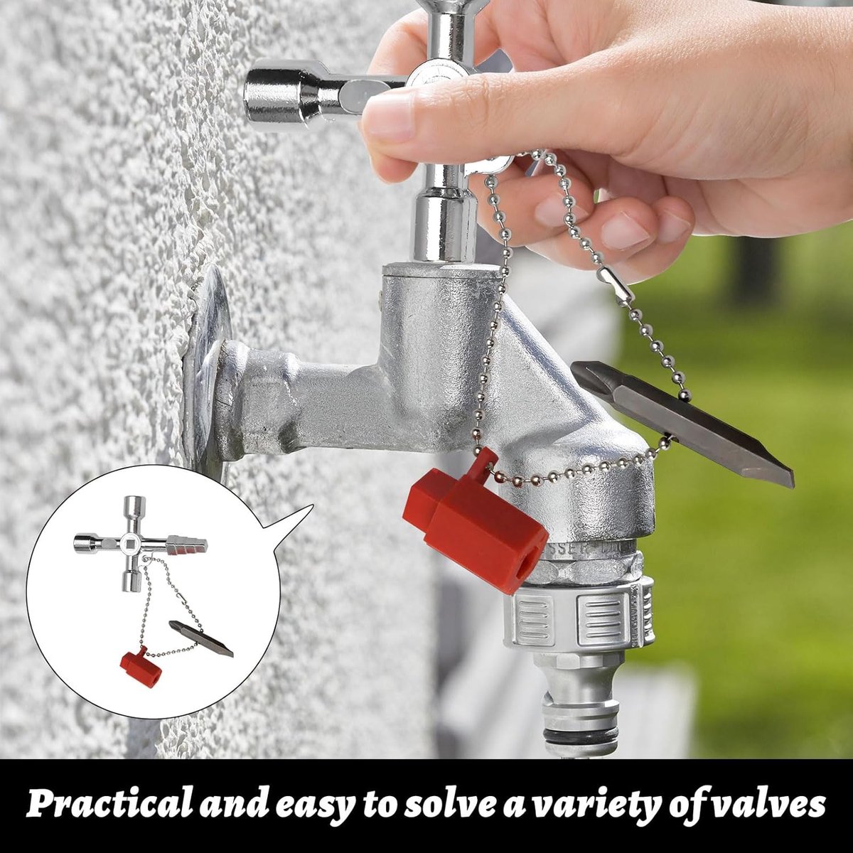 pieces - 4-way key - universal key - square key - triangular key - elevator keys - panel key - electrical meter cabinet key - multifunctional key set - for โ image 6