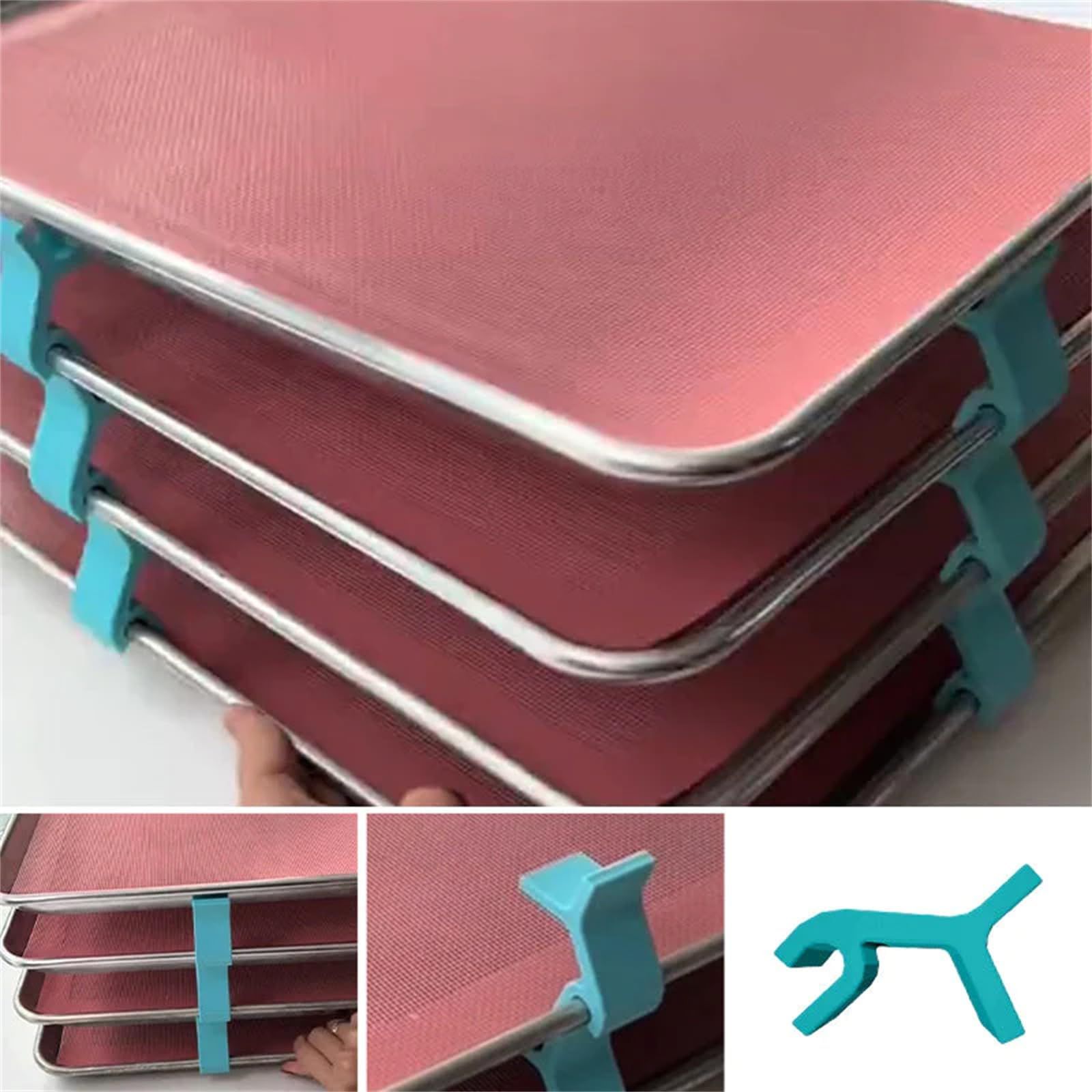 Tray Stackers - Baking Sheet Rack, Tray Stackers for Cookie Sheets, for Canteens Fast (16pcs) — image 4