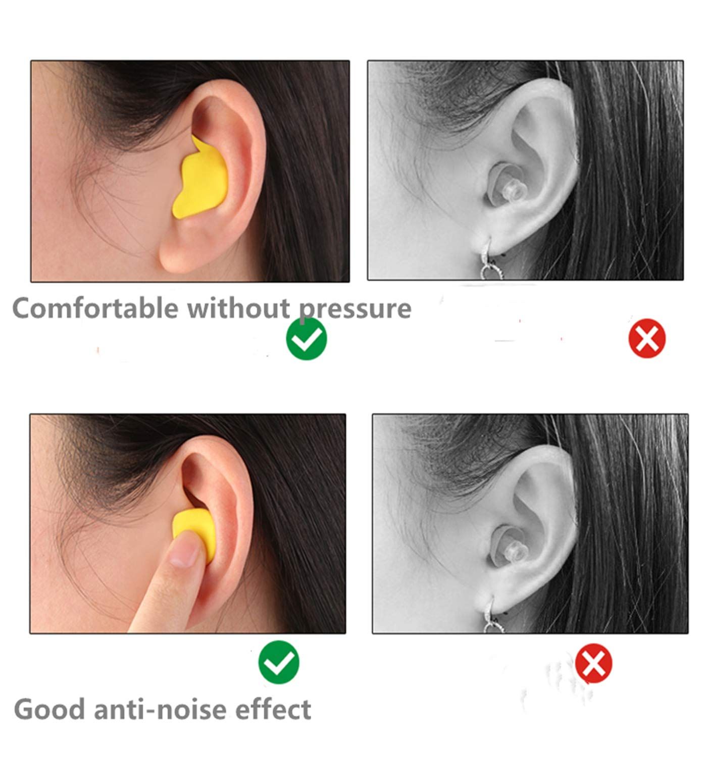2pc Soft Moldable Silicone Putty Ear Plugs -Comfortable Small Earplugs for Swimming, Bathing, Travel, Loud Events and Flying — image 4
