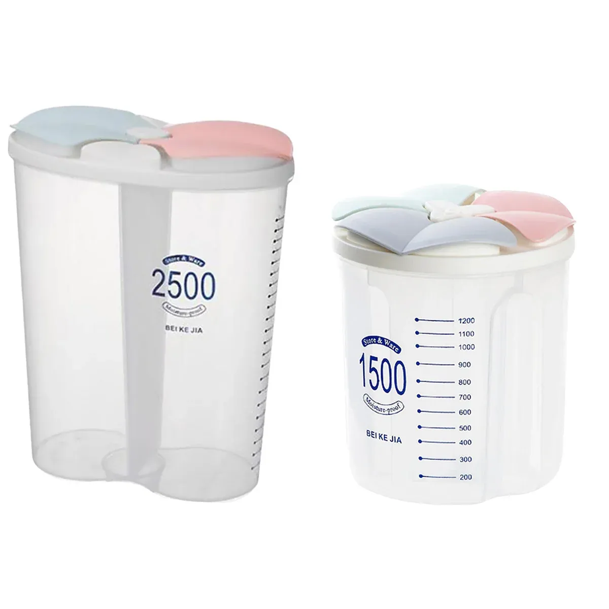 Kitchen Storage Box Transparent with Lid Food Container Tank Pantry Organizer - 2500ML โ image 3