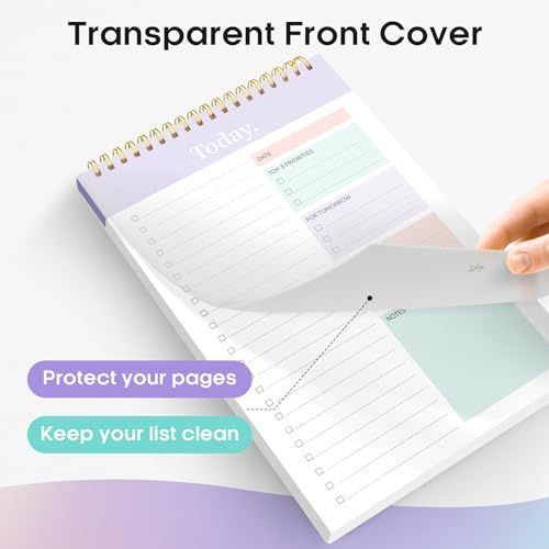 1Pack To Do List Notepad, Undated Daily Planner for Work and Goal Setting Greenery Sway, 52 Sheets, 9.8" x 6.5", Home and school, Daily Task Plannin — image 2