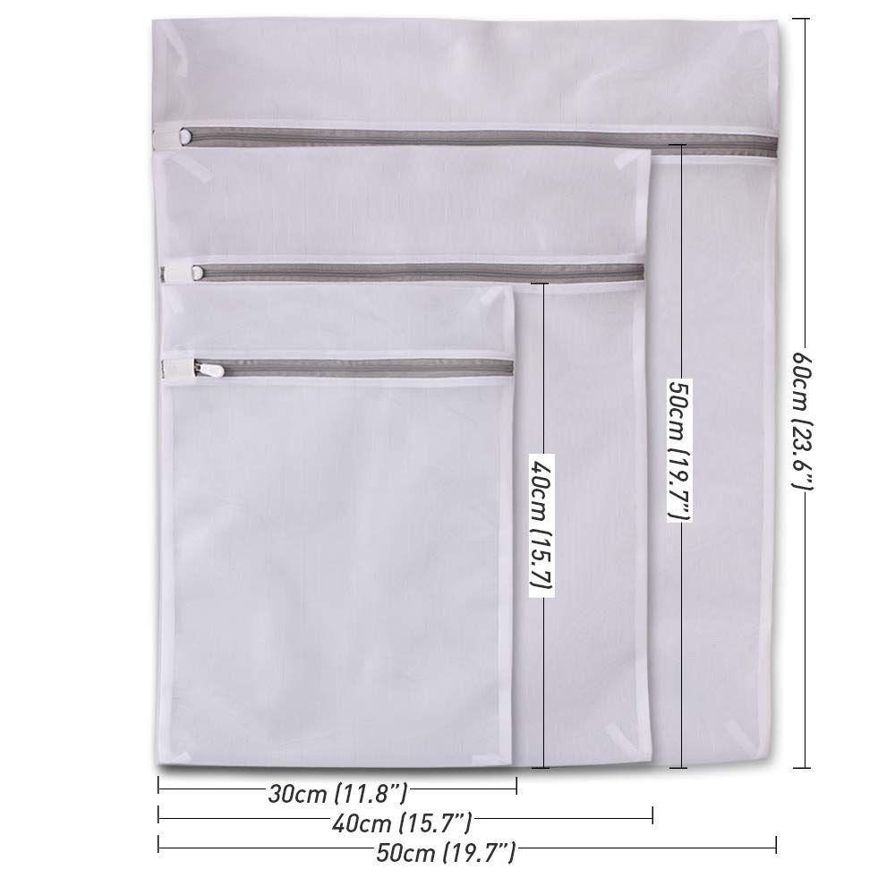 3 Packs Laundry Bags, Fine Mesh Bags with Premium Zipper, Travel Storage Organize Bag, Clothing Washing Bags — image 4