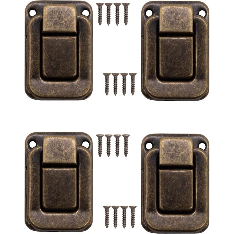 4 pcs U-Shaped Clasps For Chests, Boxes, Chests, Vintage Design In Brass 47 X 32 Mm, Bronze, Copper โ image 3