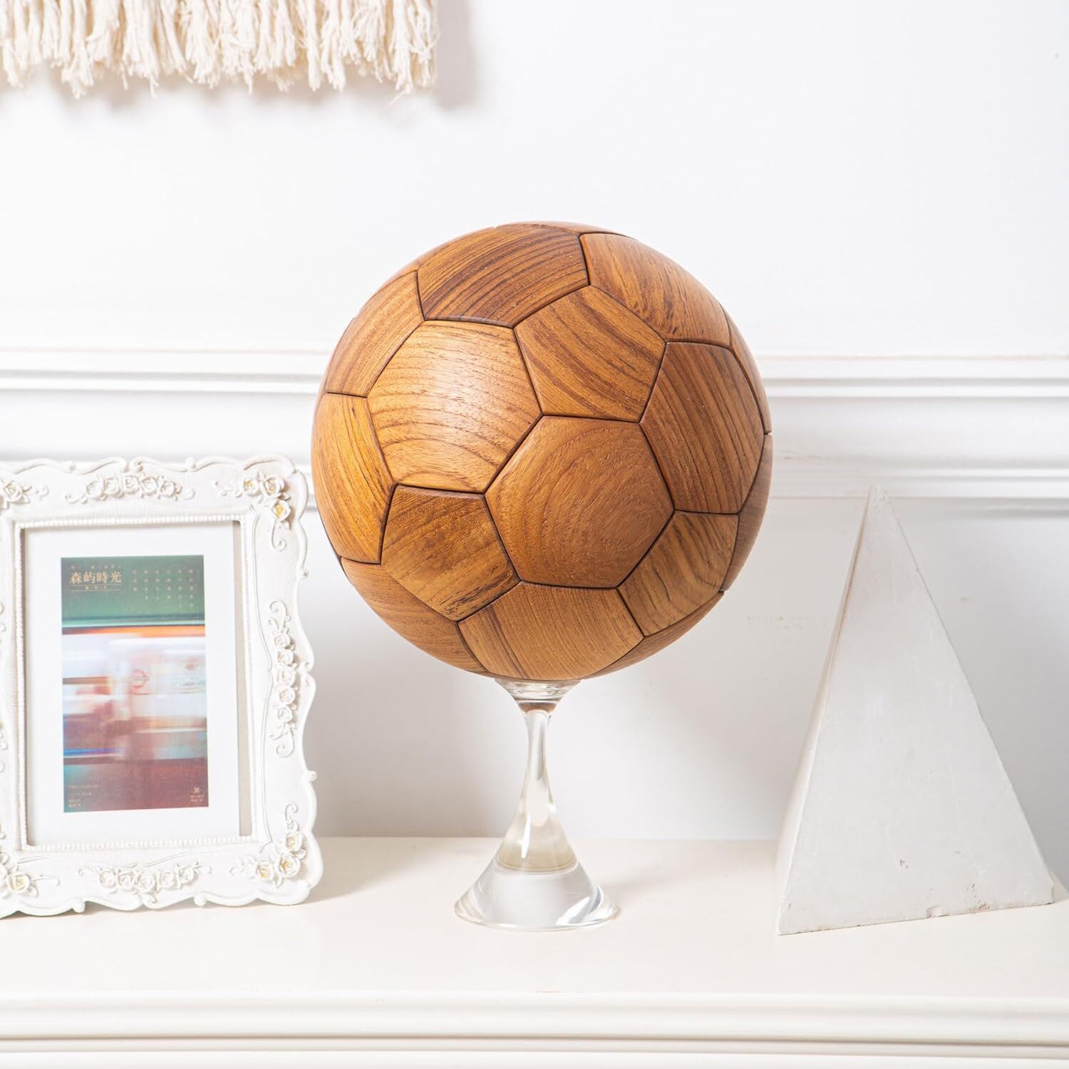 Handcrafted Wooden Football Puzzle โ 3D Mortise and Tenon Soccer Ball Assembly Kit |Walnut, Beech Wood | DIY Gift for Adults, Kids & Football Fans โ image 2