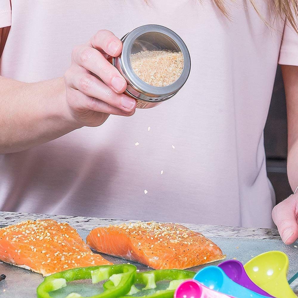 Outdoor Portable Travel Picnic Barbecue Camping Equipment Seasoning Jar Stainless Steel Spice Salt Kitchen Cooking Utensils — image 3