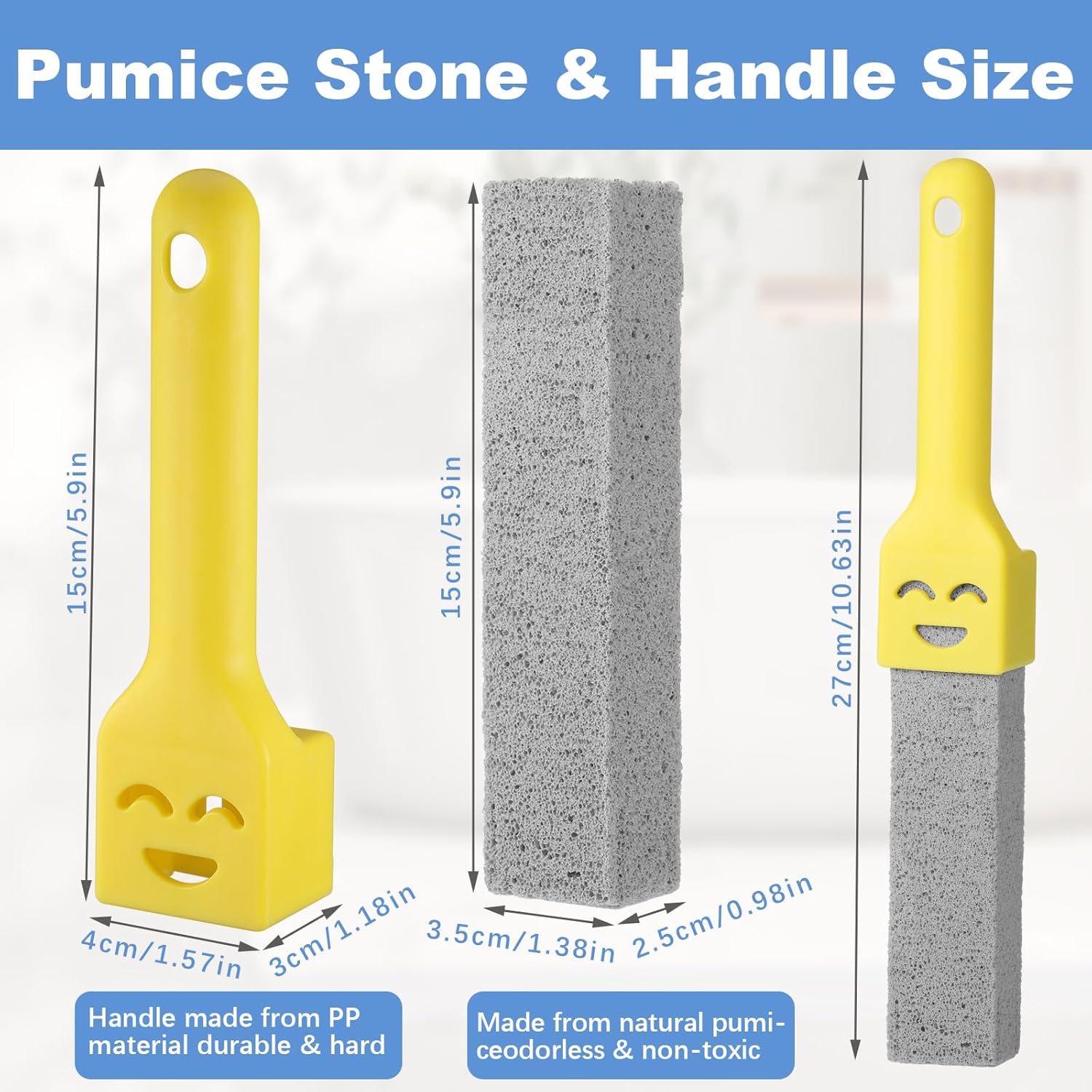 Toilet Pumice Cleaning Stone with 2 Handle — image 2