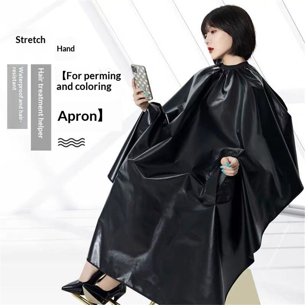 Professional Hair Chemical Hair Shawl Waterproof Bleach Proof Hair Color Dye Shawl, Cape Adjustable Neck Part for Adults and Youth (black) — image 5
