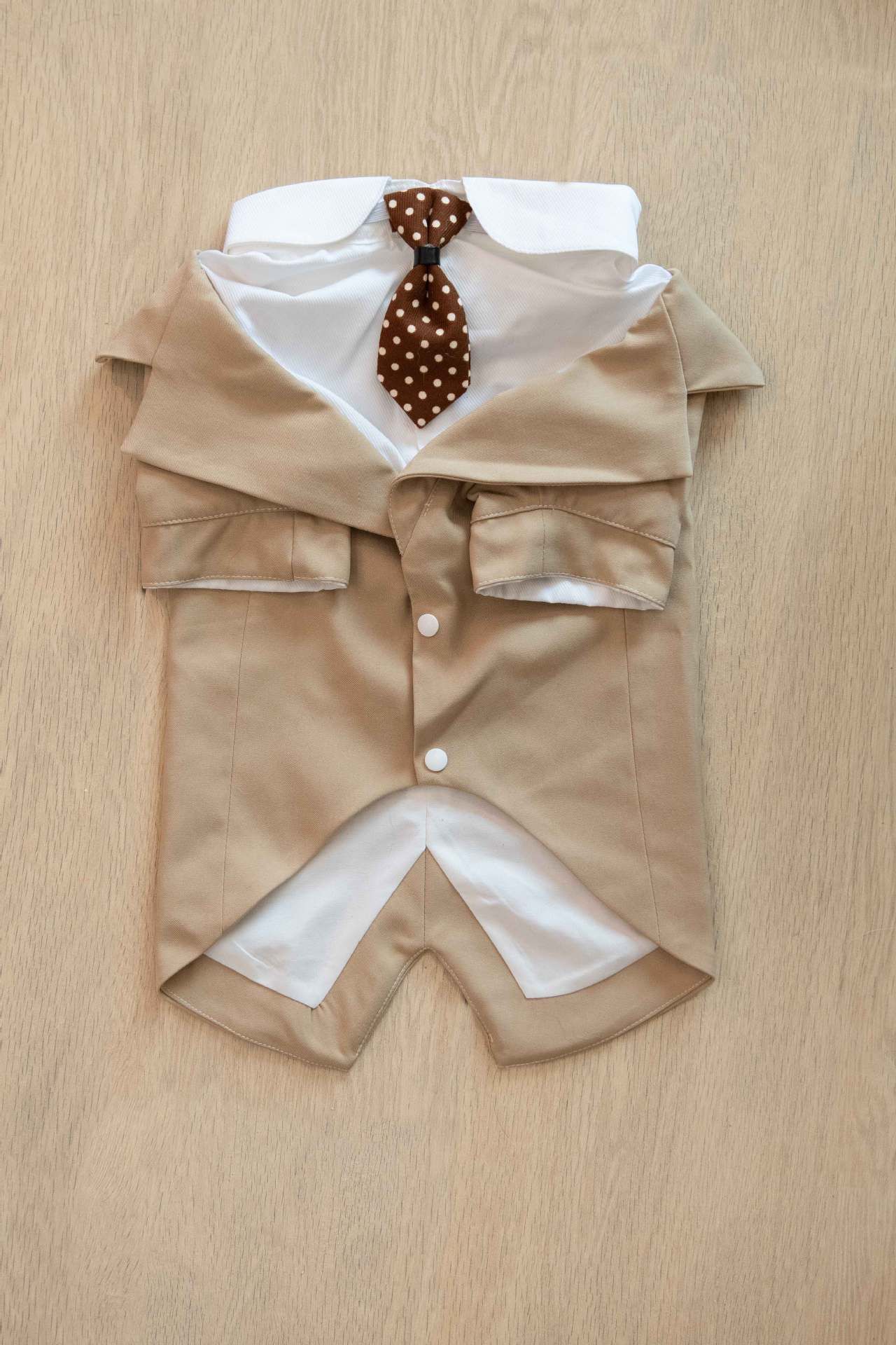 Pet Suit Dog Tuxedo Wedding little tail Polyester Khaki 5XL