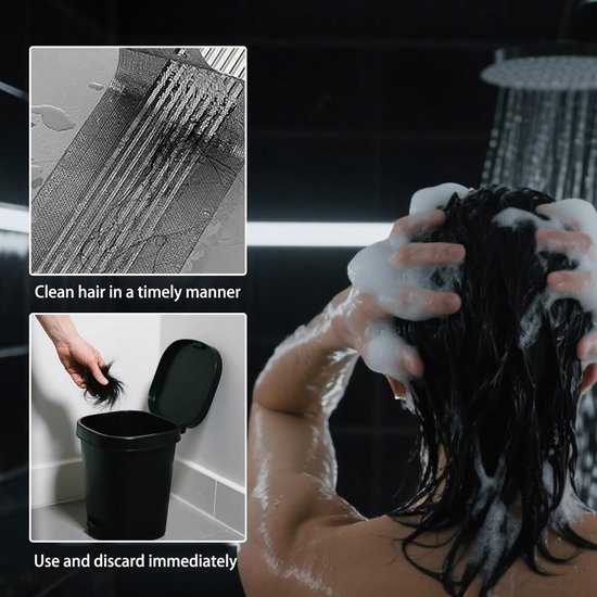 Hair collector - Shower drain filter - Floor drain - Self-adhesive anti-clogging kit for bathroom drain holes - Hair filter - Drain sticker roll - 10 cm x 10 m — image 6