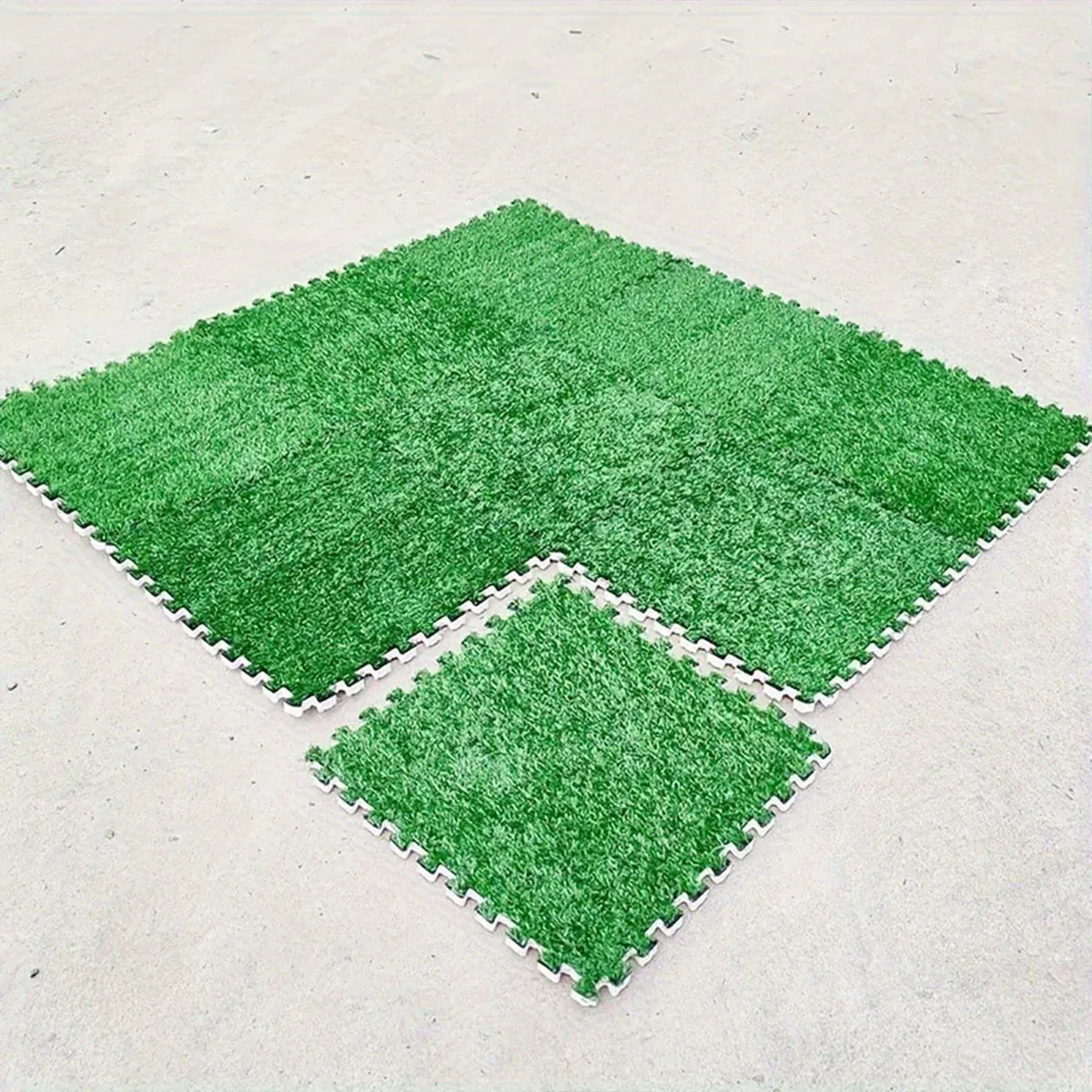 Artificial Grass Mat 12PCS Turf Floor Carpet Green Interlocking Tiles For Garden โ image 4