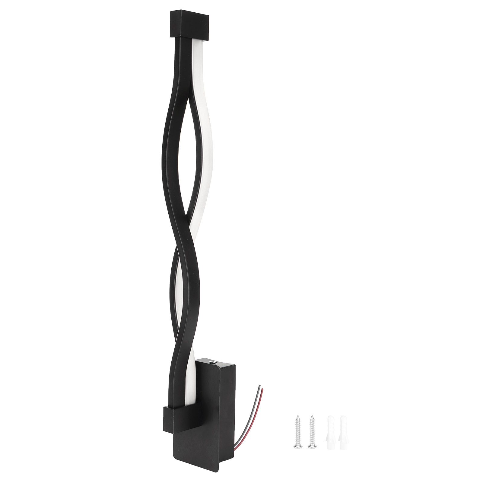 LED Wall Lamp Modern Wavy Shaped Decorative Light for Corridor Bedside AC85-265V Warm White