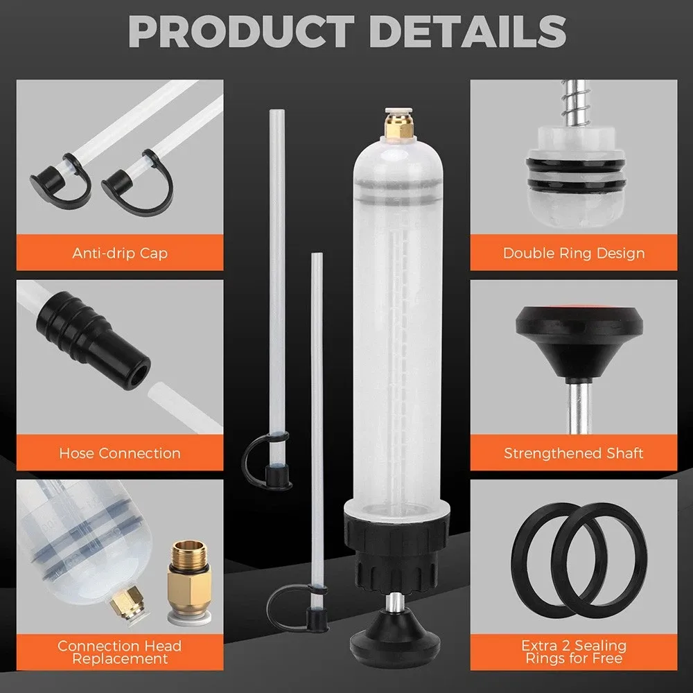 HORUSDY 200CC Manual Fluid Extractor Pump Oil Transfer Syringe Tool Automotive — image 5