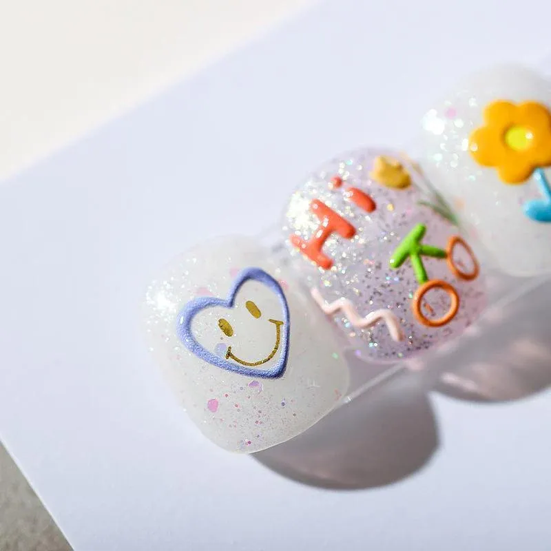 Chinese Style Floral Nail Stickers Gel Nail Stickers for DIY Nail Art - 991 โ image 5