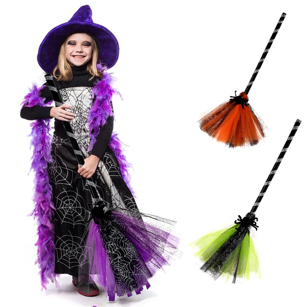 Halloween Witch Broom Cosplay Broom Prop for Halloween Costume Party โ image 4