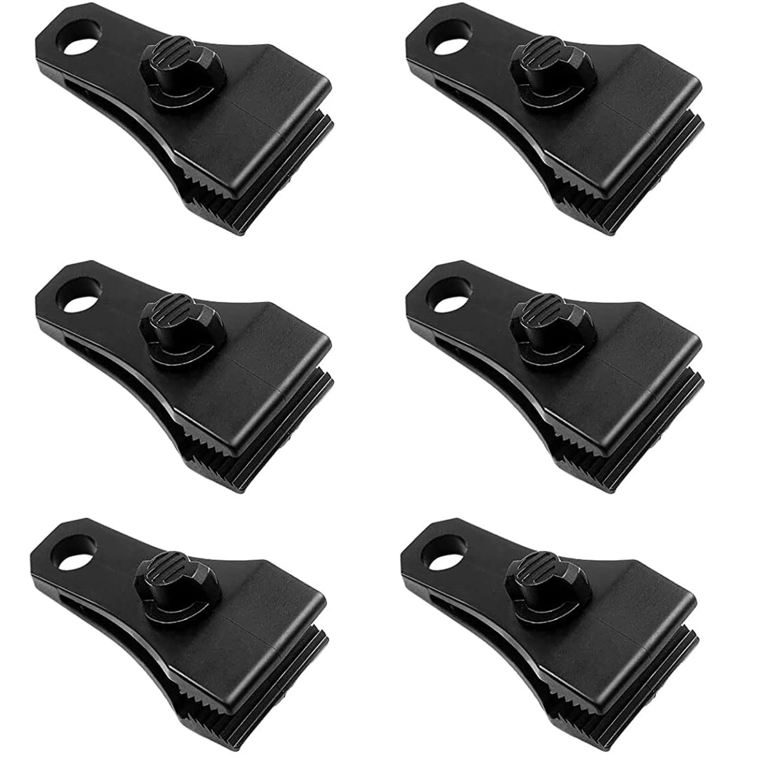 6 PCs Heavy Duty Tarp Clip Clamps Thumb Screw Tent Fasteners Clips for Camping Awnings Caravan Canopies Car Pool Boat Cover Clips โ image 2