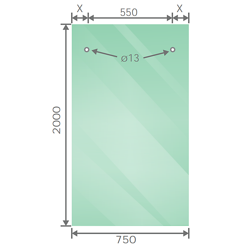 140x100cm Frameless Glass Sliding Corner Shower – With Chrome Rail and U-Brackets for Contemporary Bathrooms — image 5