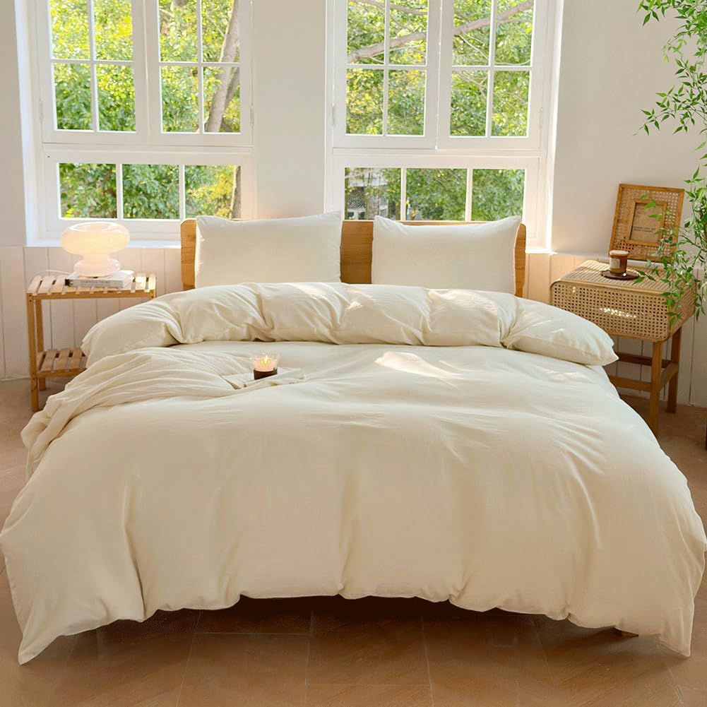 Hotel Soft Microfiber Duvet Cover Set-2000TC Quilt Cover Set & Pillowcases -1 Donna Cover Zipper Closure & 1 x Pillowcases-Breathable Bedding - Wrinkle, Fade