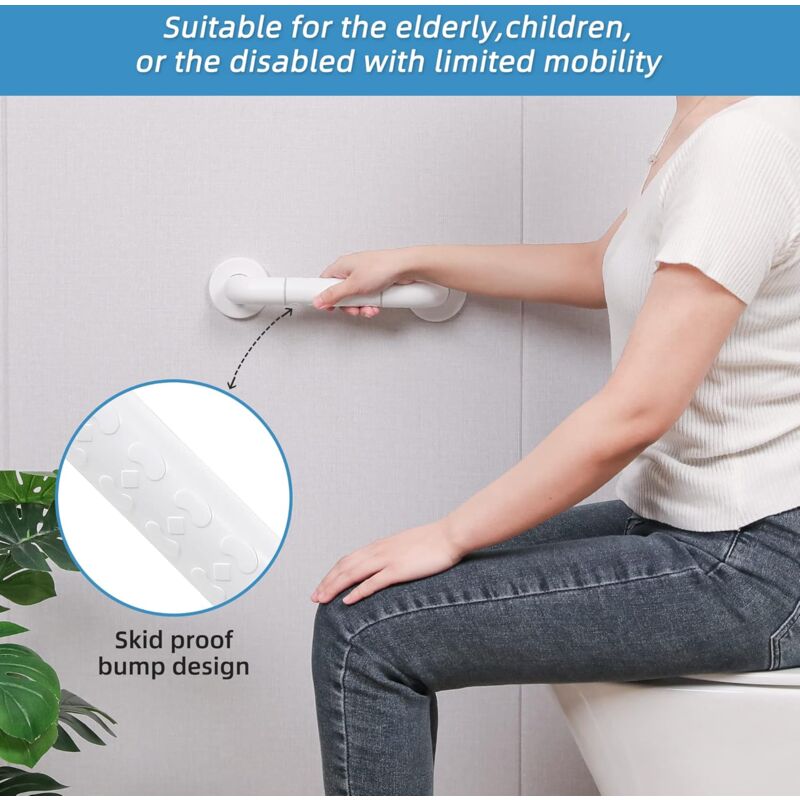 2 Stainless Steel Bathroom Grab Bars, 30Cm — image 4
