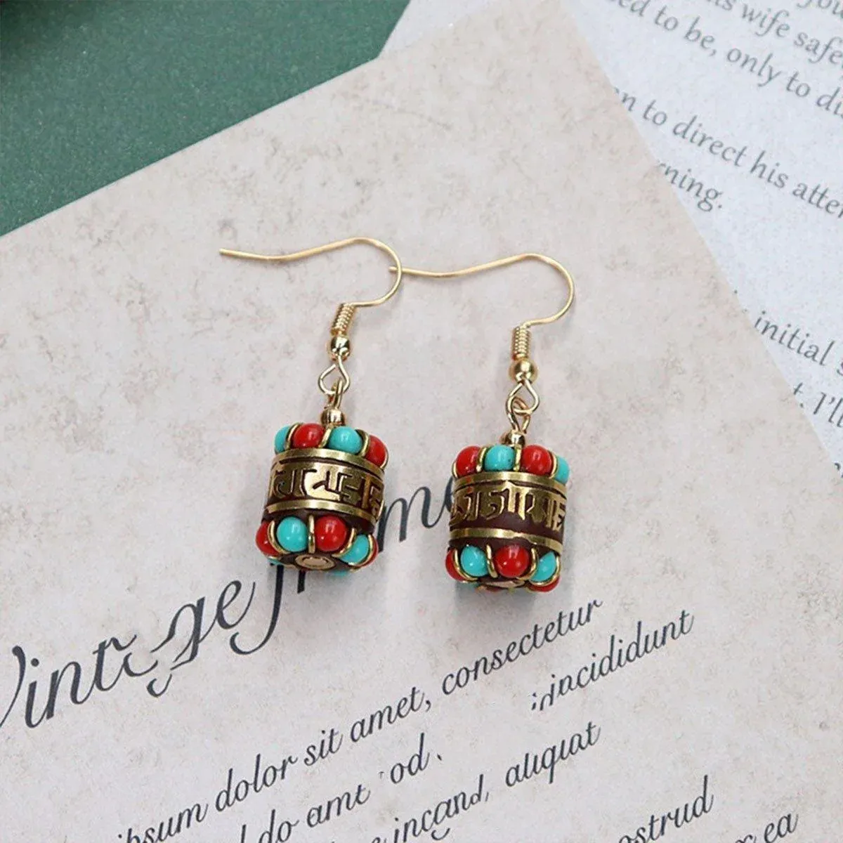 Retro Ethnic Style Earrings Fashion Jewelry for Women Bohemian Accessories - Rhomboid β image 5