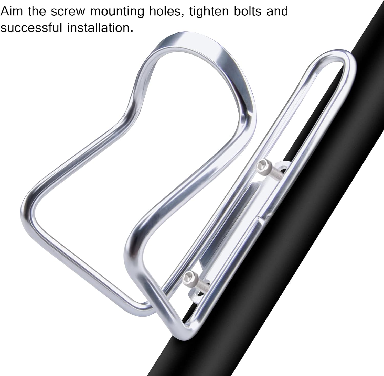 1Pack Lightweight Aluminum Alloy Cycling Bicycle Water Bottle Cage Holder Bracket for Outdoor Activities (Silver), Bike Accessories — image 5