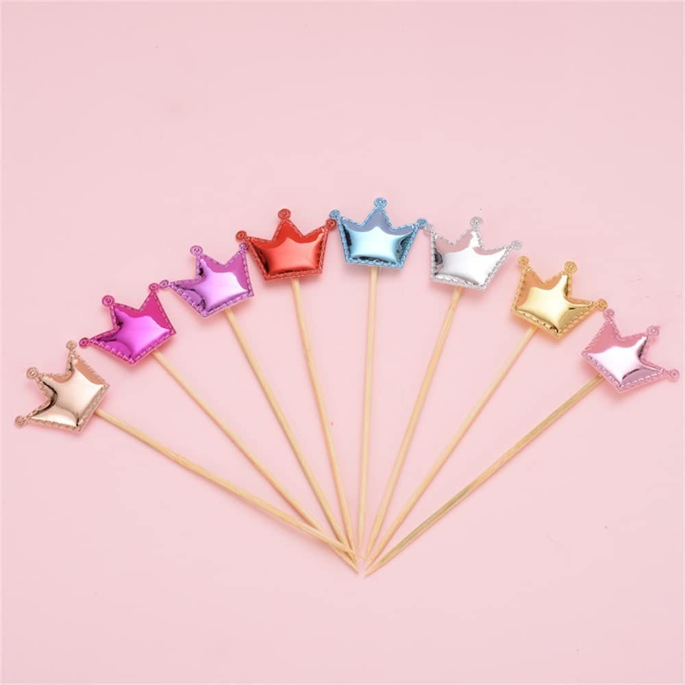 50pcs Cupcake Decoration Heart shaped Stars and Crown Cupcake Picks Mini Cake Decoration Colorful Cake Decoration DIY — image 5