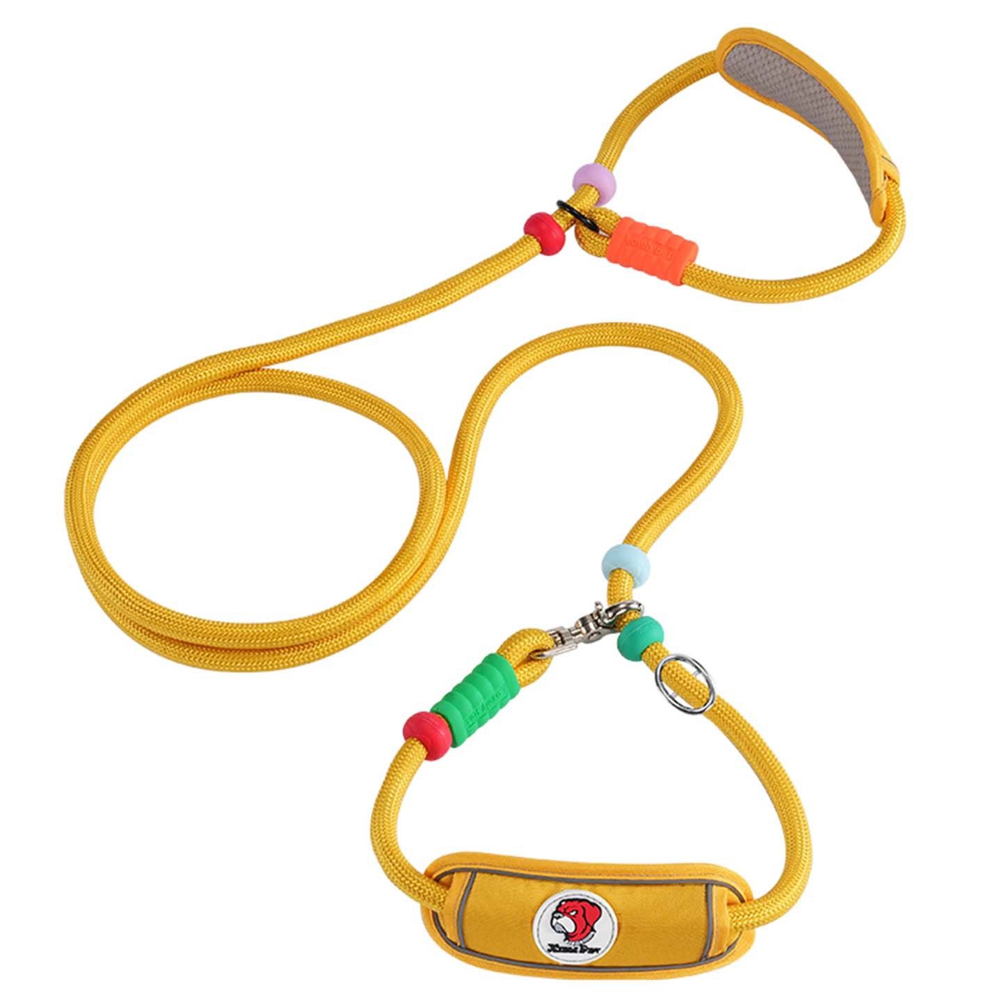 GROW&TAIL Nylon Dog Leash Buffer Handle for Large Dogs