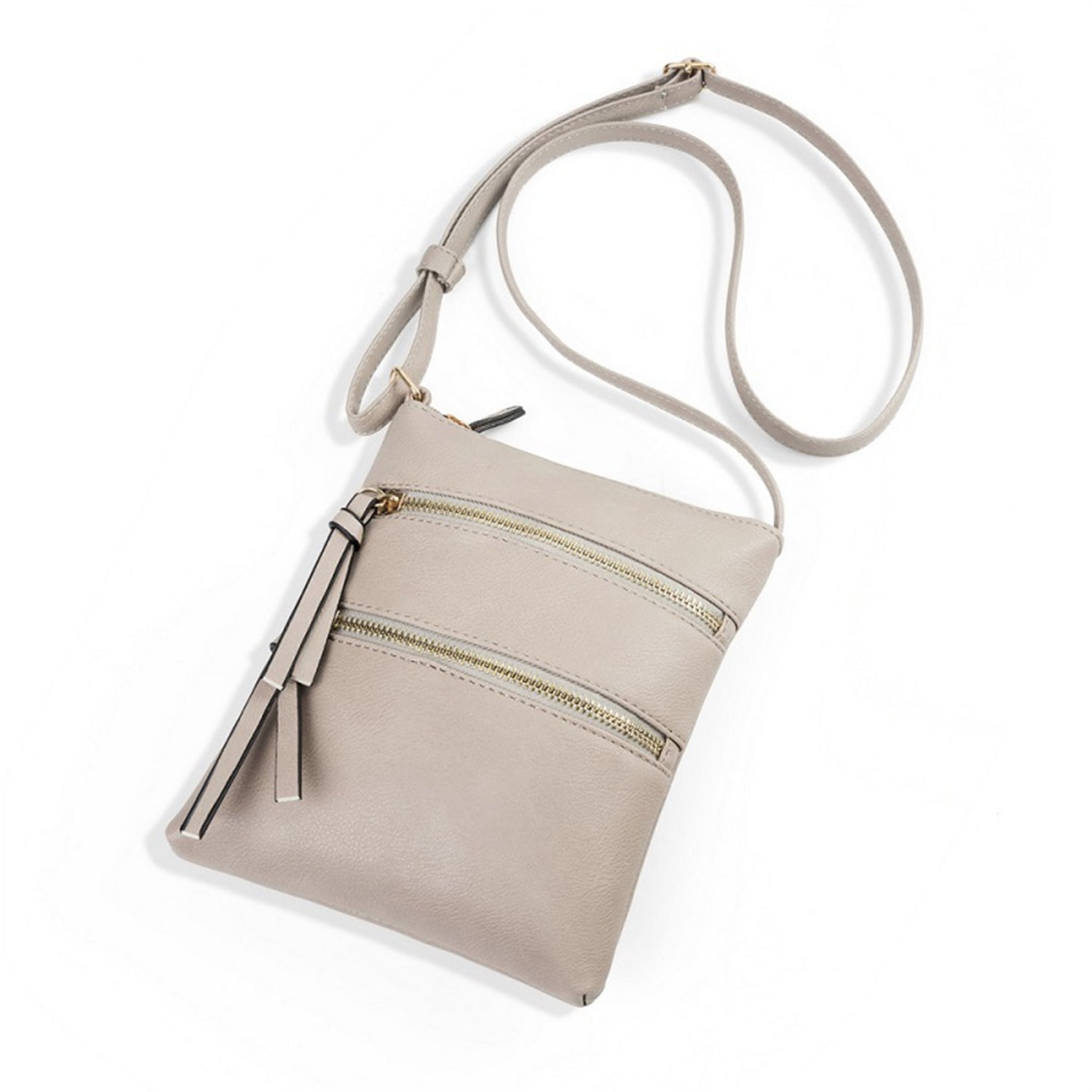 Small Crossbody Purses for Women Multi Pocket Travel Bag Over The Shoulder with Extra Long Strap - Beige Light Grey — image 5