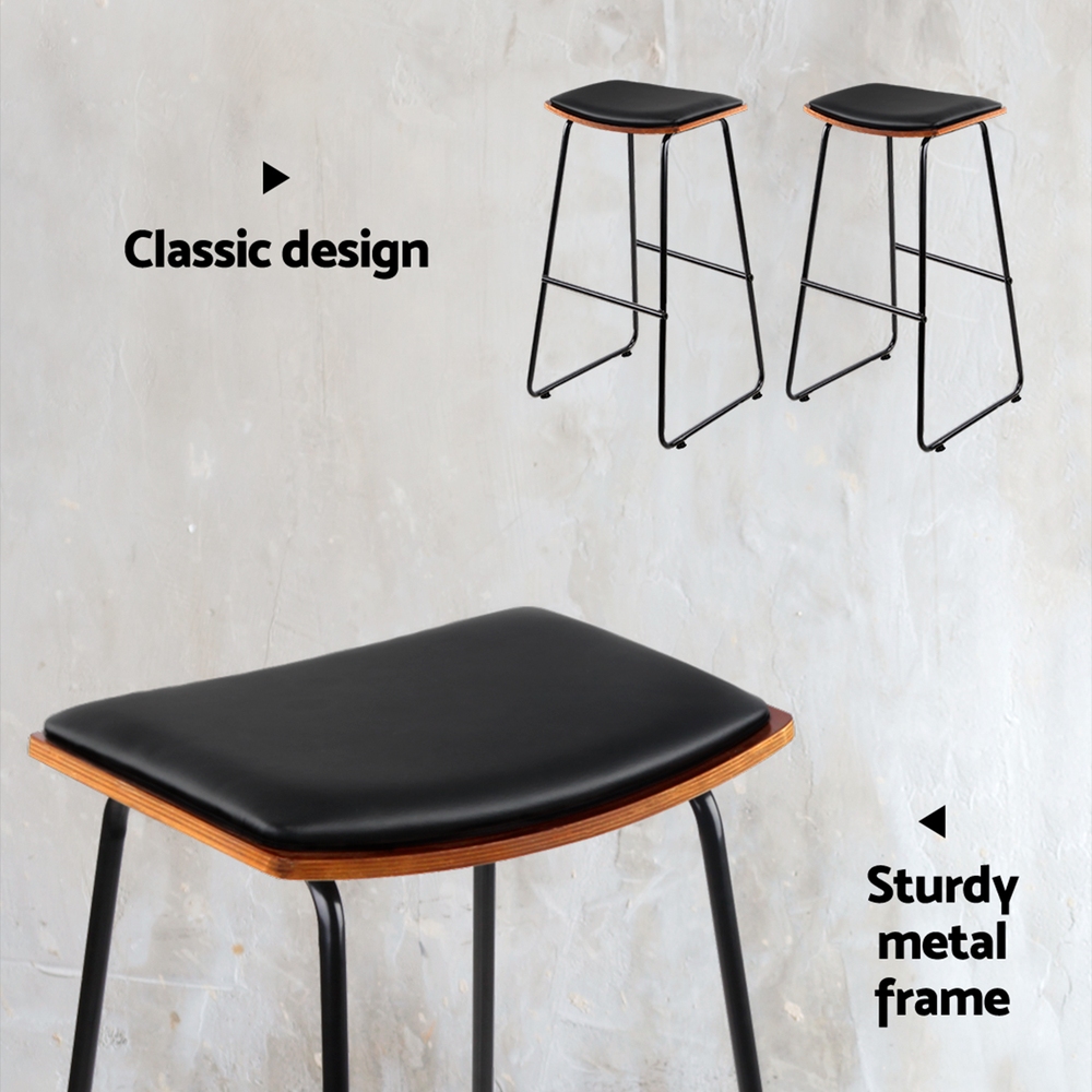 Artiss Bar Stools Kitchen Counter Stools Metal Chairs x2 โ image 5
