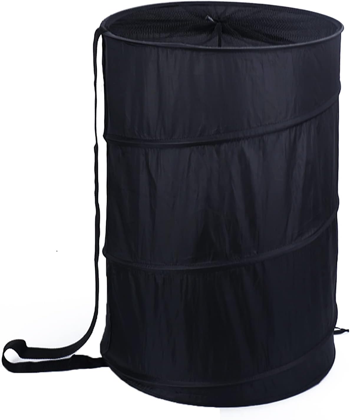 Extra Large 107L Strong Laundry Hamper 17.5" x 27" Collapsible Laundry Baskets with Long Straps Drawstring Barrel Foldable Hamper for Laundry Room, Bathroom