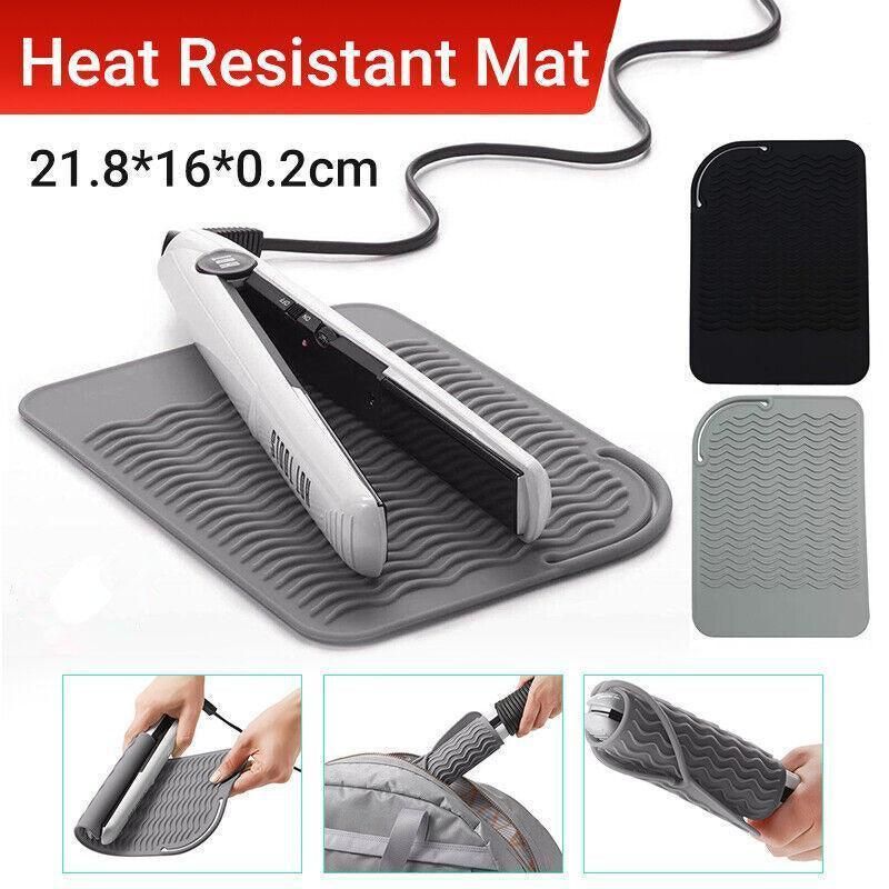Hair Styling Tools Heat Resistant Mat for Curling Iron Flat Iron Straightener Pad - Grey โ image 2