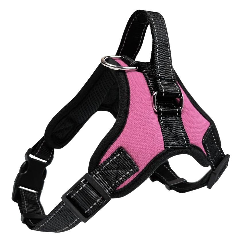 YOBI bear Dog Harness Retractable Vest Cloth Black 1.5 m reflective rope S