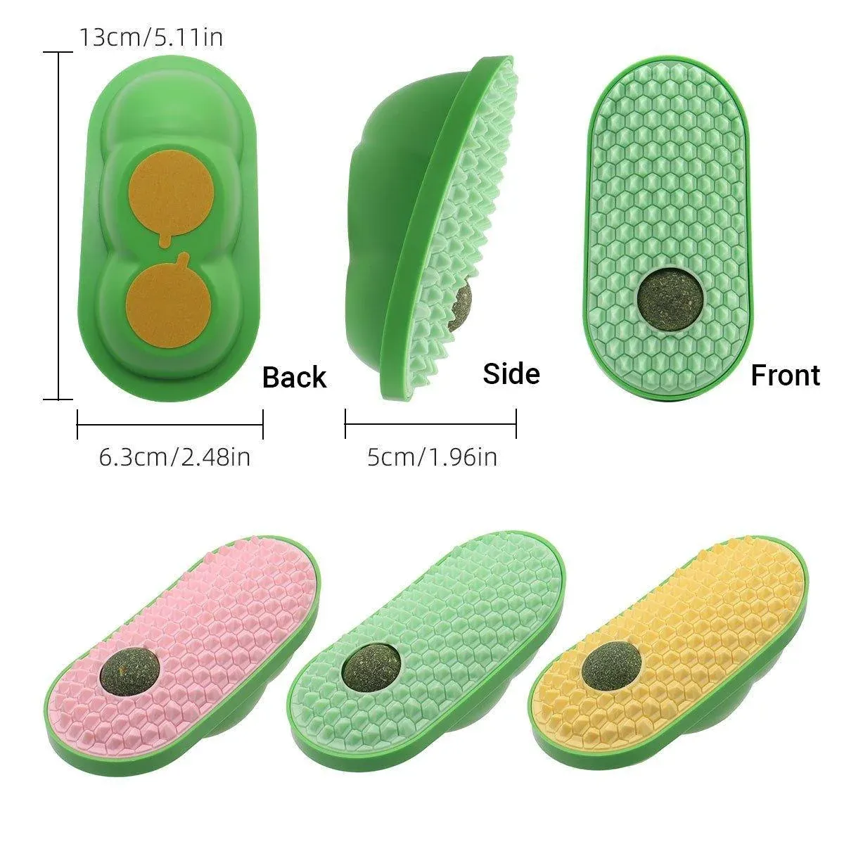 Cat Scrubber Toy for Cats Self Grooming Hair Removal Scratching Face Massage - Green โ image 4