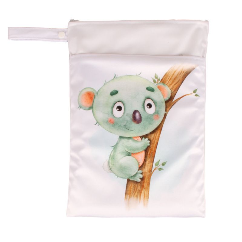 Cartoon Storage Hanging Bag Travel Dry Wet Separation Sloth 25cm*35cm (double zipper)