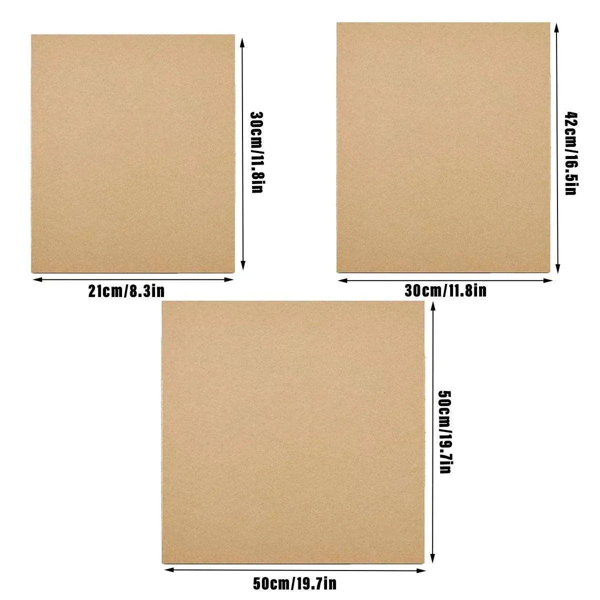 50pcs Corrugated Cardboard Sheets Express Carton Spacer Gasket Packing Material - 21 × 30cm — image 4
