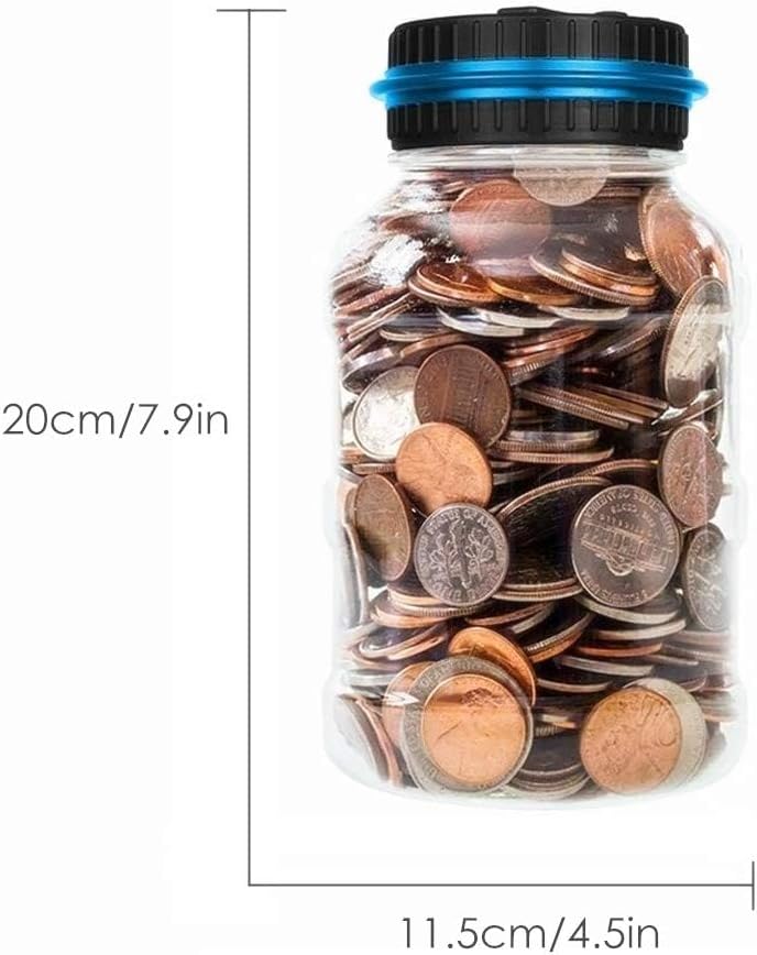Digital piggy bank UK Coin counter - Large transparent piggy bank with LCD screen - piggy bank as a gift for kids and adults (large size) — image 2