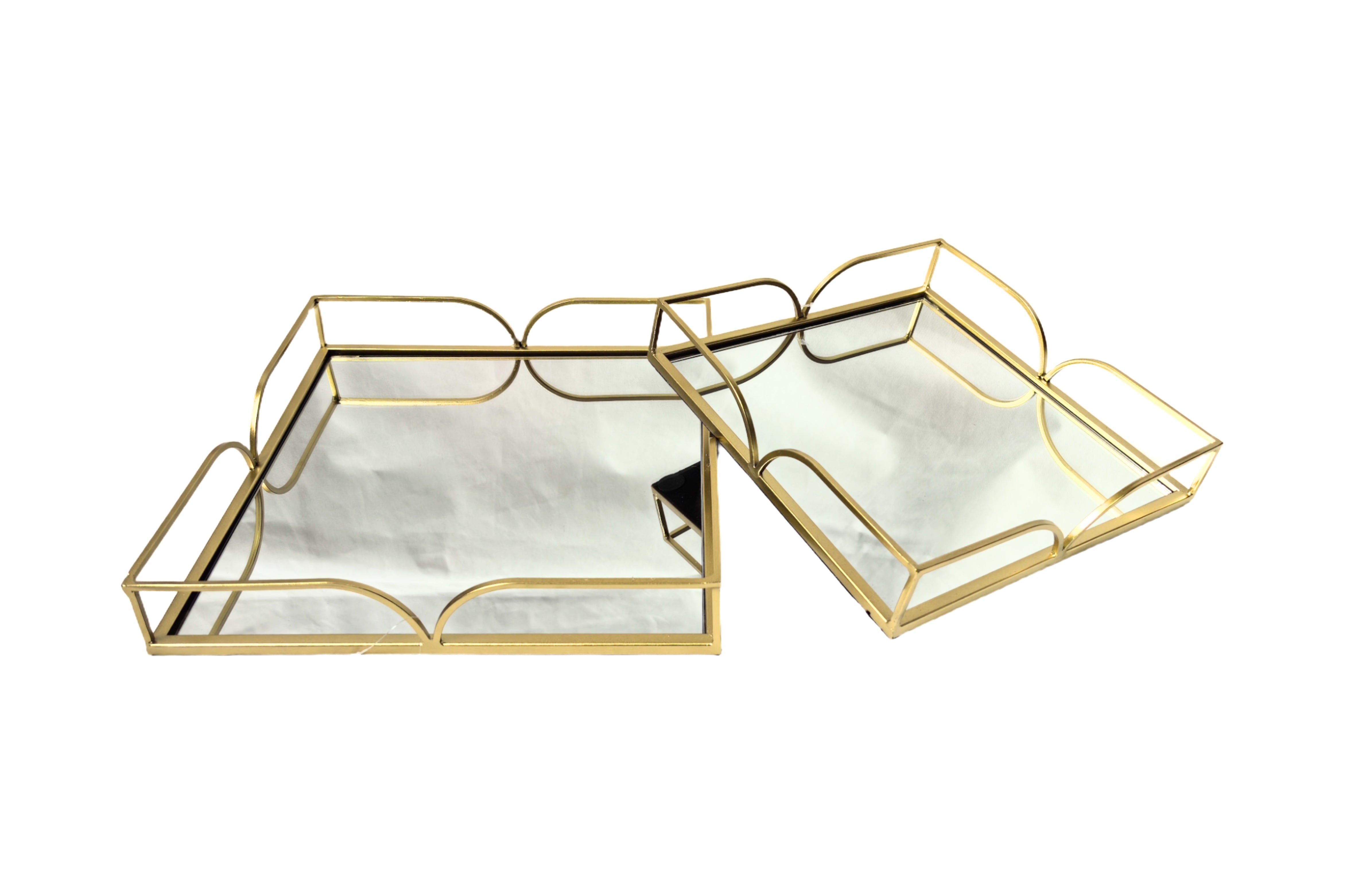 Willow Square Tray - Large - Gold
