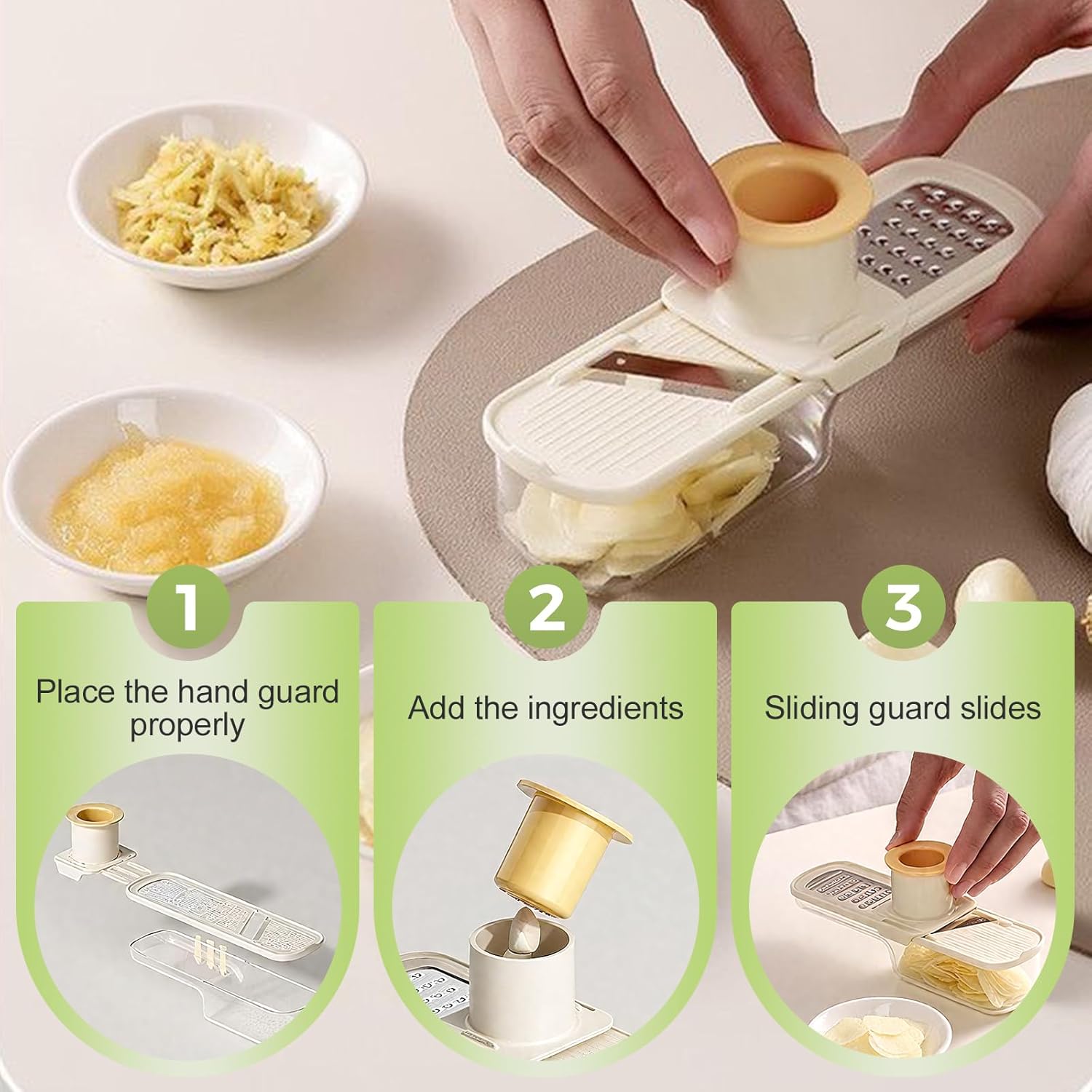 Garlic Press Rocker - Stainless Steel Garlic Crher, 2026 New Garlic Mincer and Chopper, Portable Garlic Grinder Cutter with Container, for Kitchen Smashing โ image 3