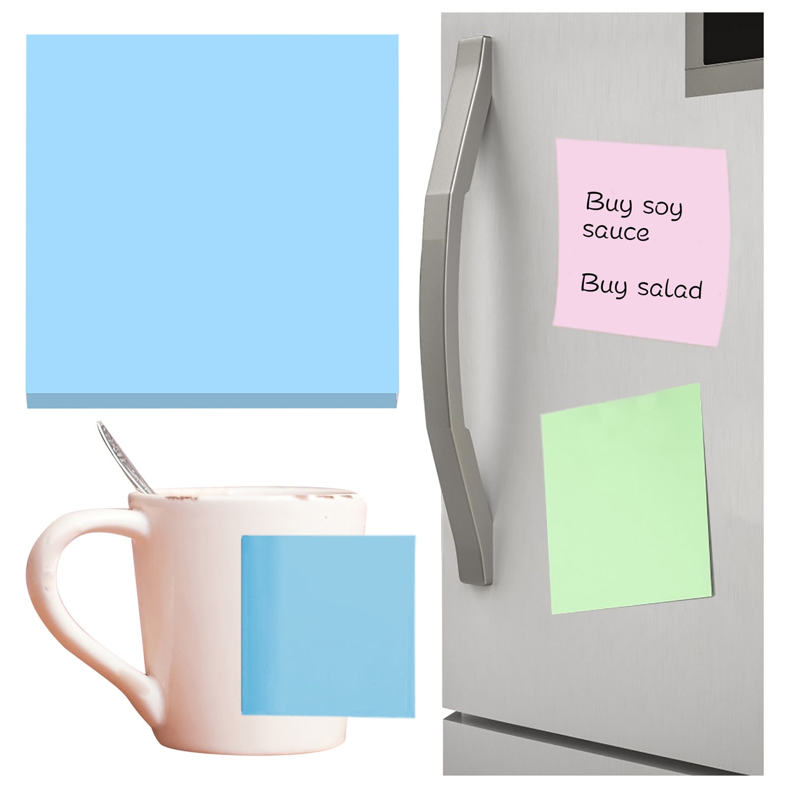 1 Pack Premium Multi-Use Sticky Notes 3x3 in Post Bright Stickies Colorful Super Sticking Power Memo Pads, Strong Adhesive, 100 Sheets/pad, Super Sticking — image 2